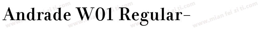 Andrade W01 Regular字体转换